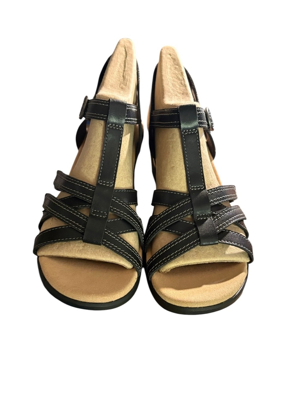 Clarks Emily2 Rose, Comfort Strappy Black Women's Sandals, Size 11 M